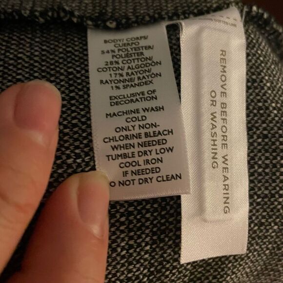 LOFT | Black and White Tweed Short Sleeved Shift Dress - Picture 5 of 5